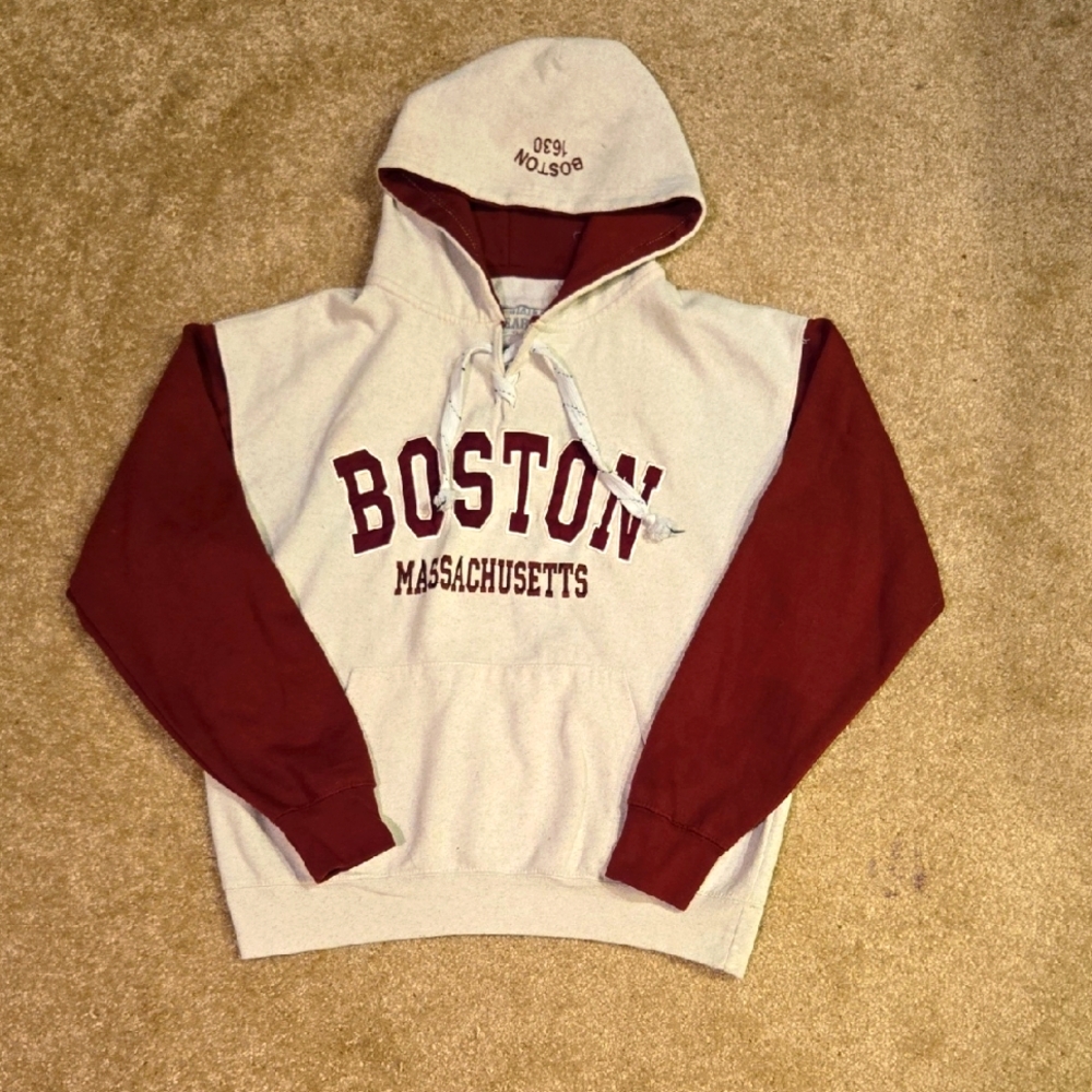 Bay State Apparel Mens's Sporty Boston Massachusetts Hoodie Jacket Size Medium